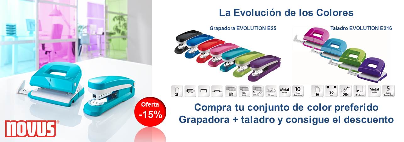Novus grapadoras y taladros oferta